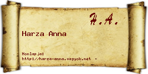 Harza Anna névjegykártya