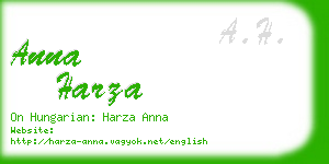 anna harza business card